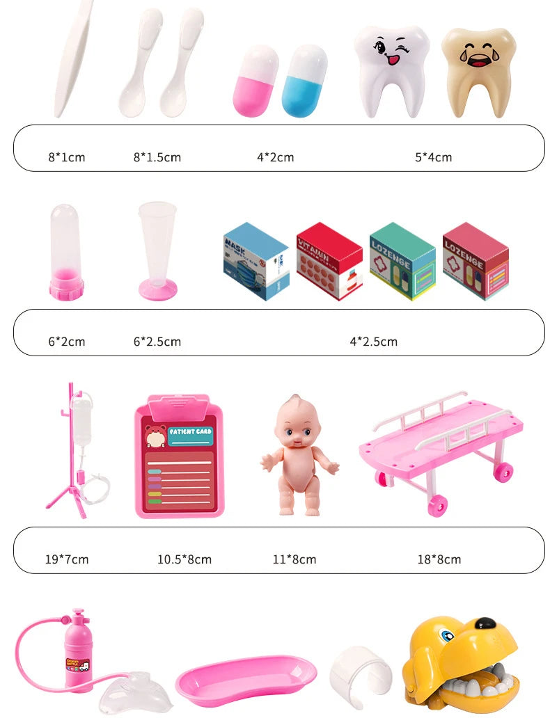 Children Doctor Play Set Simulation Nurse Toy Doctor Accessories for Kids Home Play