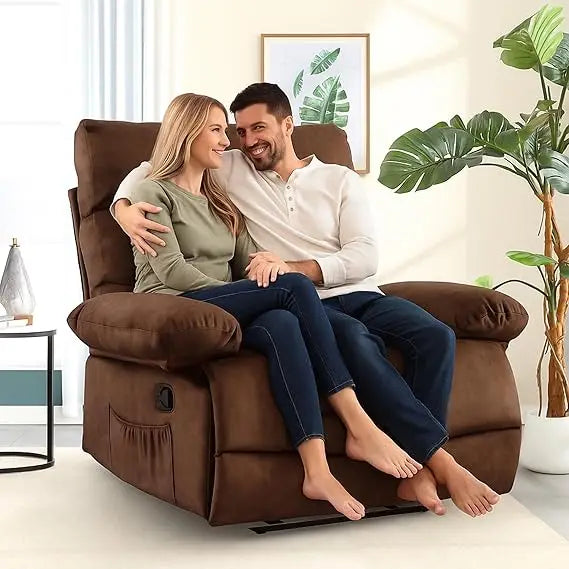 Oversized Recliner Chair – Extra Wide 28.3" Seat, 350 lbs Capacity Recliner for Large Adults, Big and Tall PU Leather Living Roo