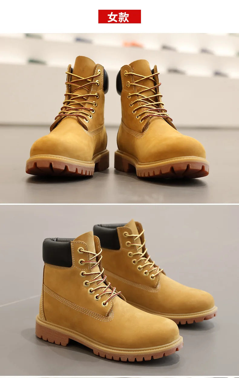 Genuine Leather Men's Winter Spring Ankle Treking Military