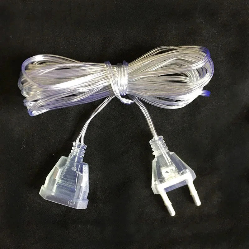 EU / US Plug 3 / 5m Extender Wire For LED String Light Christmas String Extension