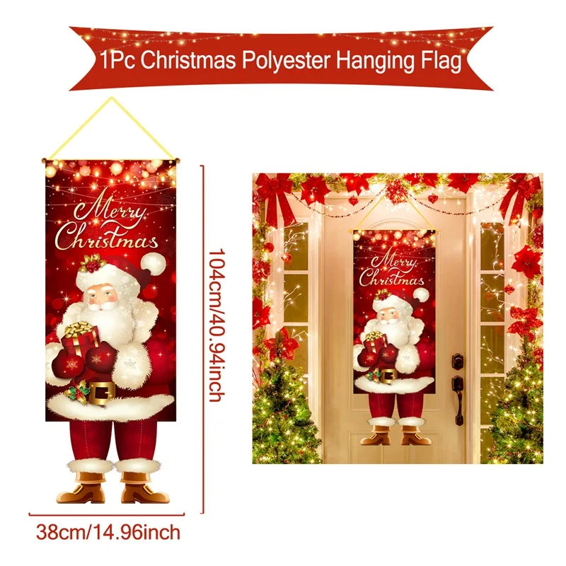 Christmas Hanging Flag Merry Christmas Decoration