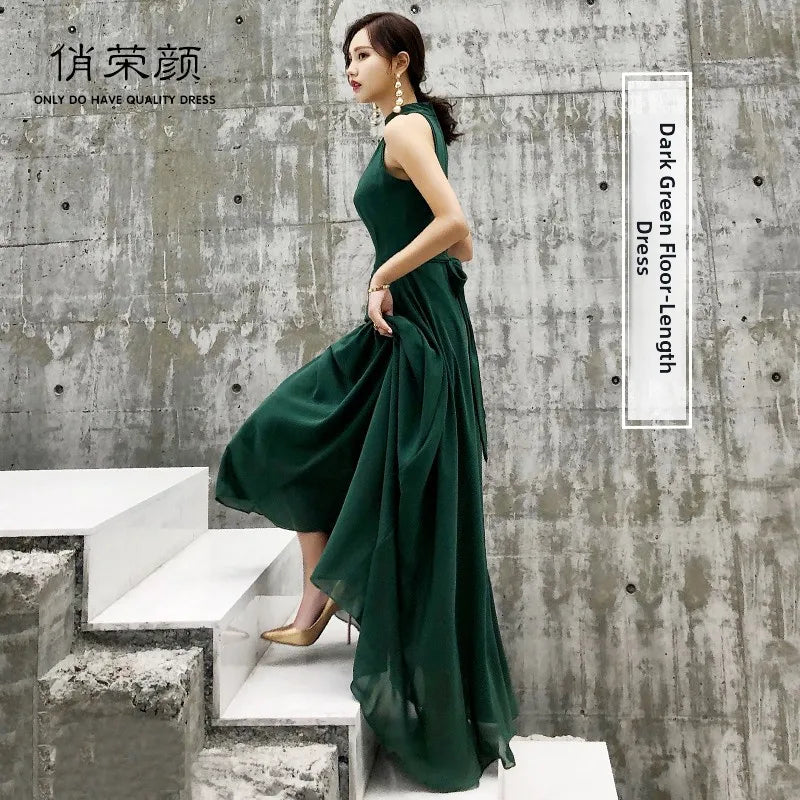 Ele ort Neline Evening Dr Women's New 2026 Faionable Fairy T Sle High End Polyester ort Dr for Par