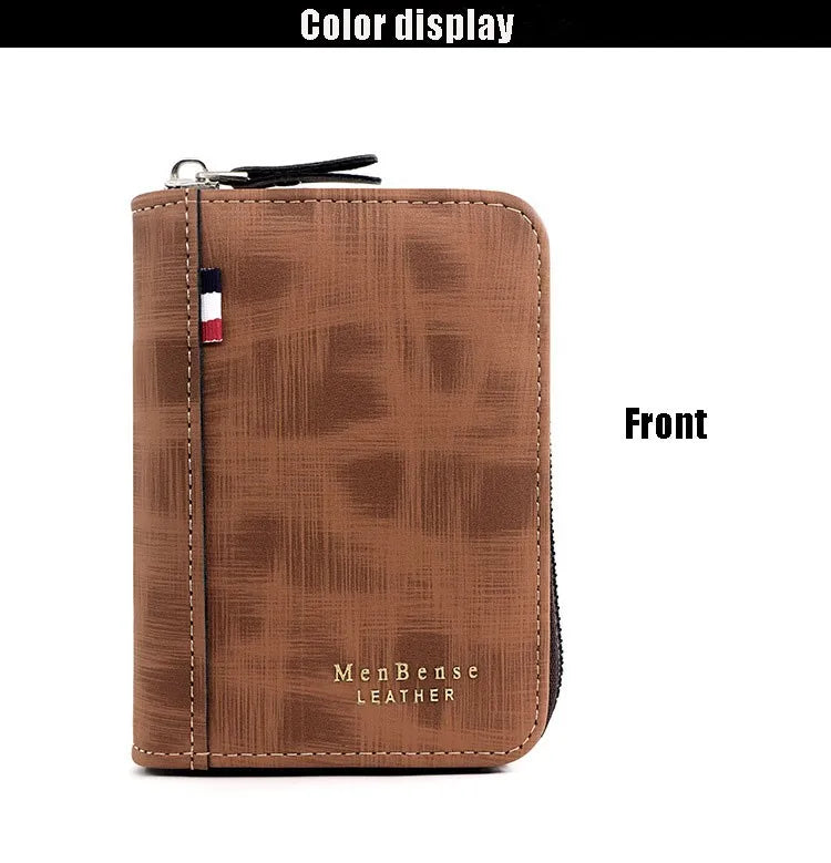 Men's Wallet Made Of Leather Wax Oil Skin Purse For Men Coin Purse