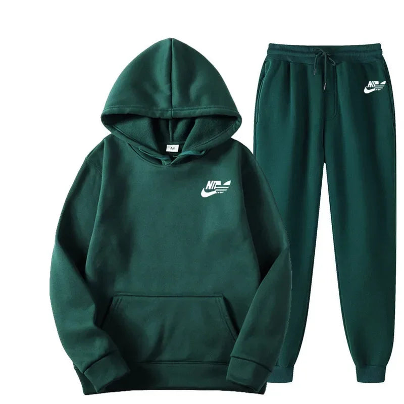 Two Piece Sets Sweatshirts Men Women Street Los Fashion Printed Sports Suit