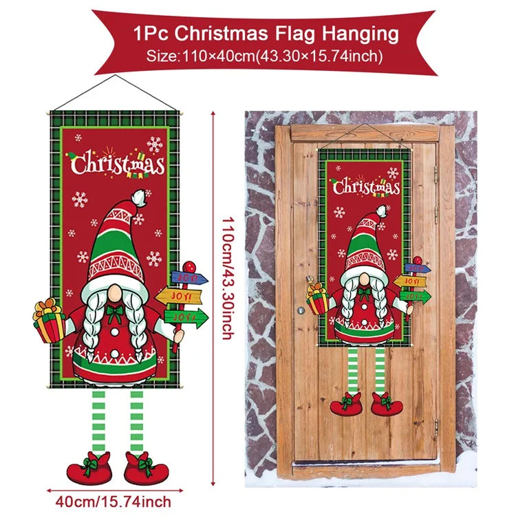 Christmas Hanging Flag Merry Christmas Decoration