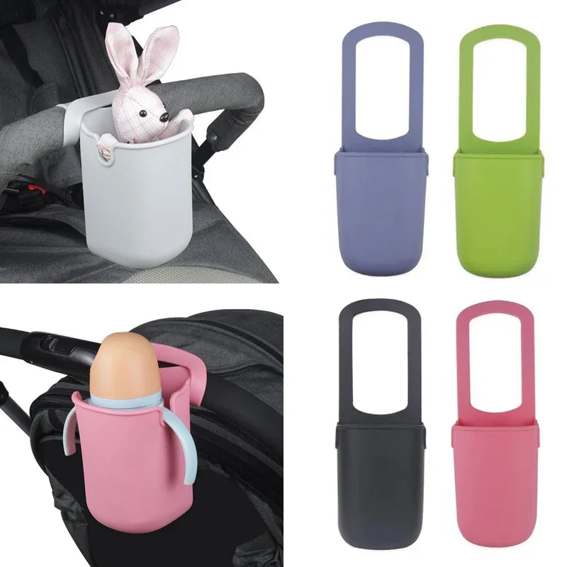 Baby Stroller Multifunctional Silicone Cup Holder Wheelchair Baby Stroller Bicycle Bottle Holder Bottle Storage Bag