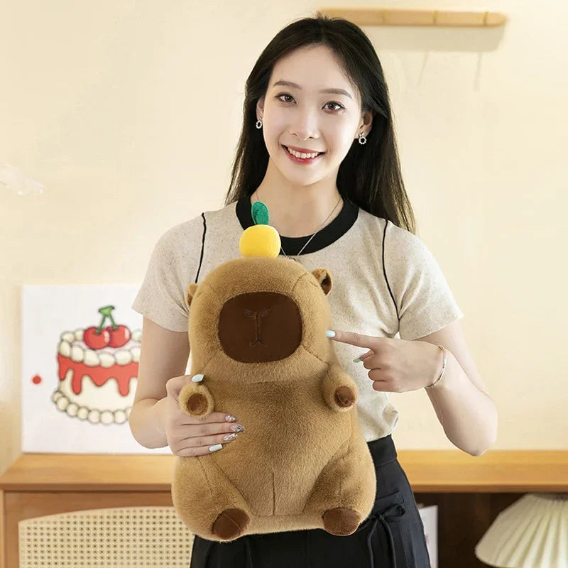 25cm Series Capybara Plush Simulation Capibara Anime Fluffty Toy Cute Doll Stuffed Animals Soft Doll Plush Christmas Gifts