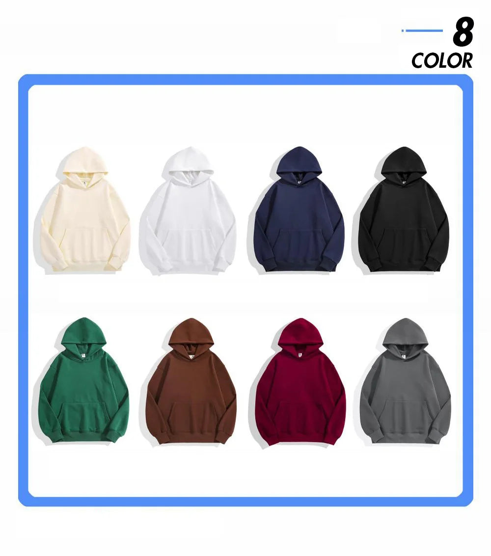 Men Thickened Tight Polar Fleece Pullover Hoodie Women Sweatshirt