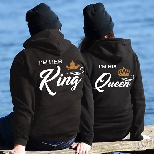 Her King or His Queen Lover Hoodies