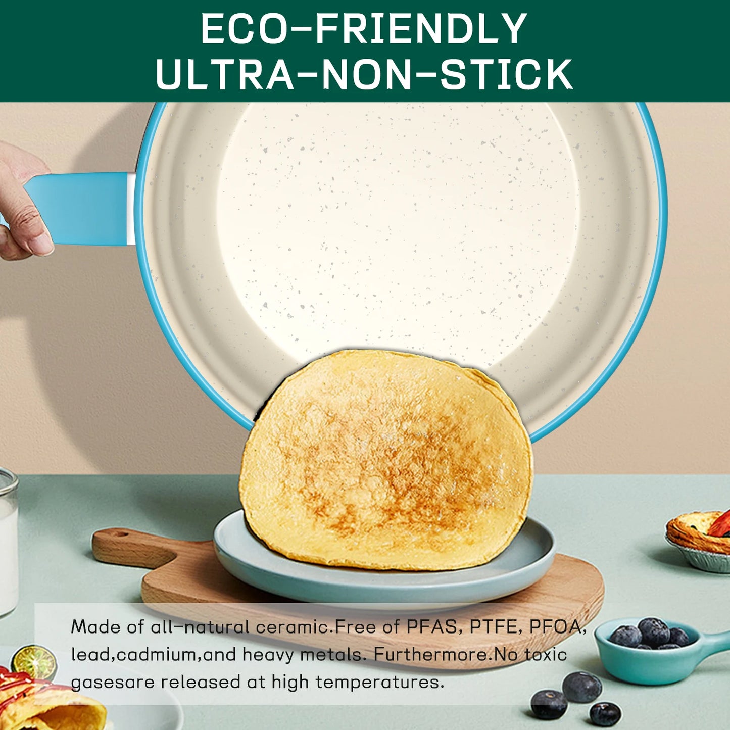 13-Piece Luxury Non-Stick Cookware Set Frying pan, casserole dish, wok, skillet – versatile, stylish, durable, outdoor set