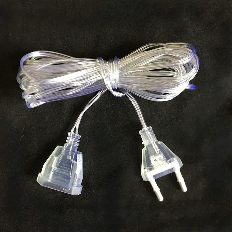 EU / US Plug 3 / 5m Extender Wire For LED String Light Christmas String Extension