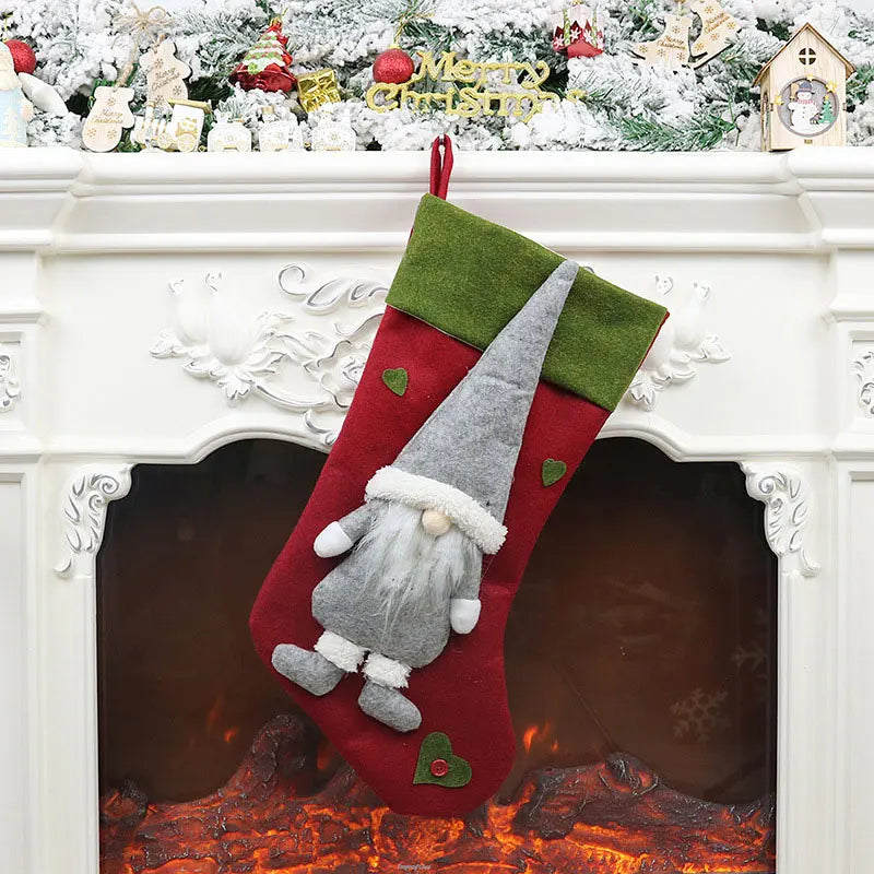 Christmas Stocking Gift Candy Bag Large 2025 New Year Oversize Sock