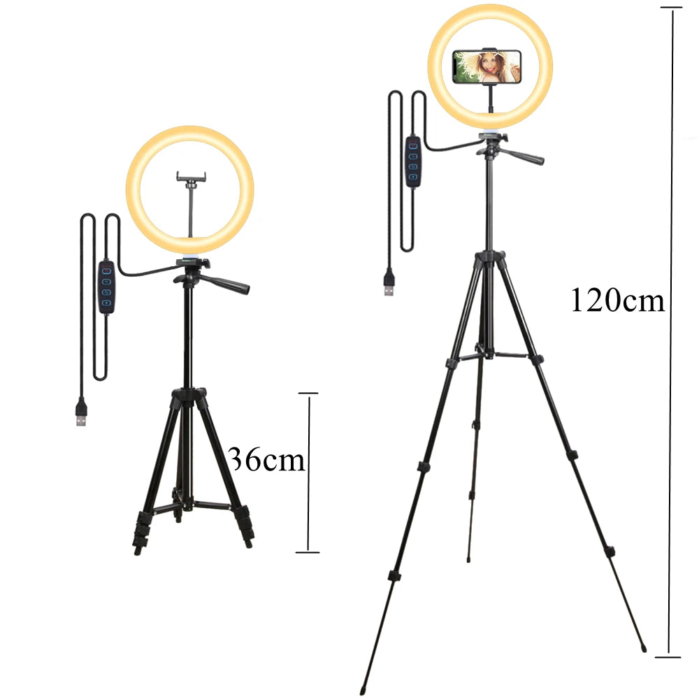 Selfie Ring Lamp Led Ring Light Selfie With Tripod