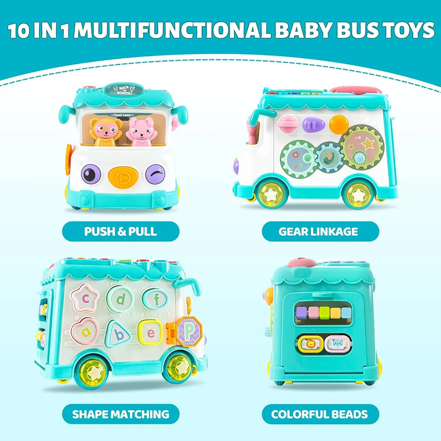 Montessori Educational Toys Baby Musical Bus