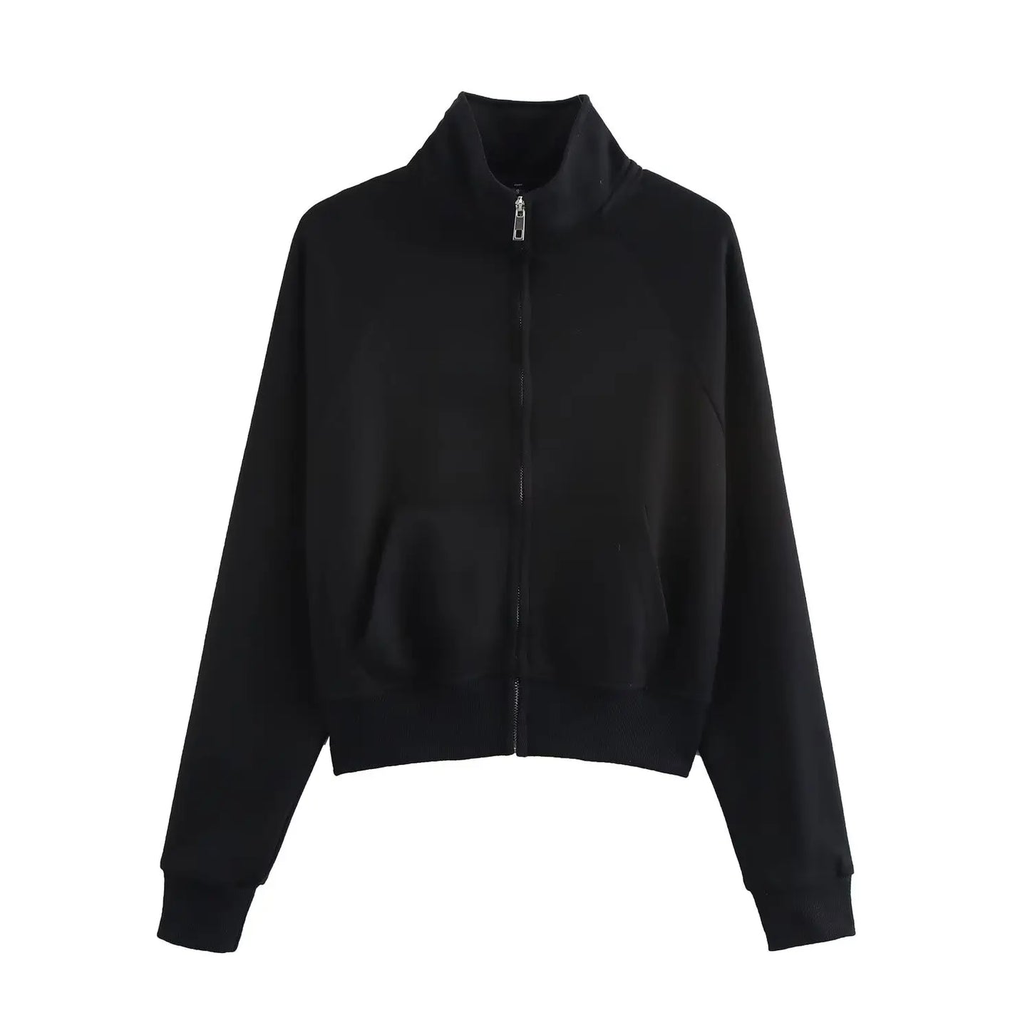 RARA Women's Zip Up Stand Collar Jacket and Drawstring Flared Pants Set Comfortable and Stylish for Everyday Activities