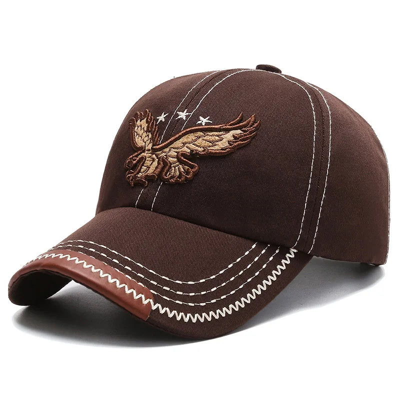 Hats Men'S And Women'S Four-Season Shade Baseball Cap Eagle Embroidery Korean Version Trendy Casual Couple Sunscreen Sun Hat