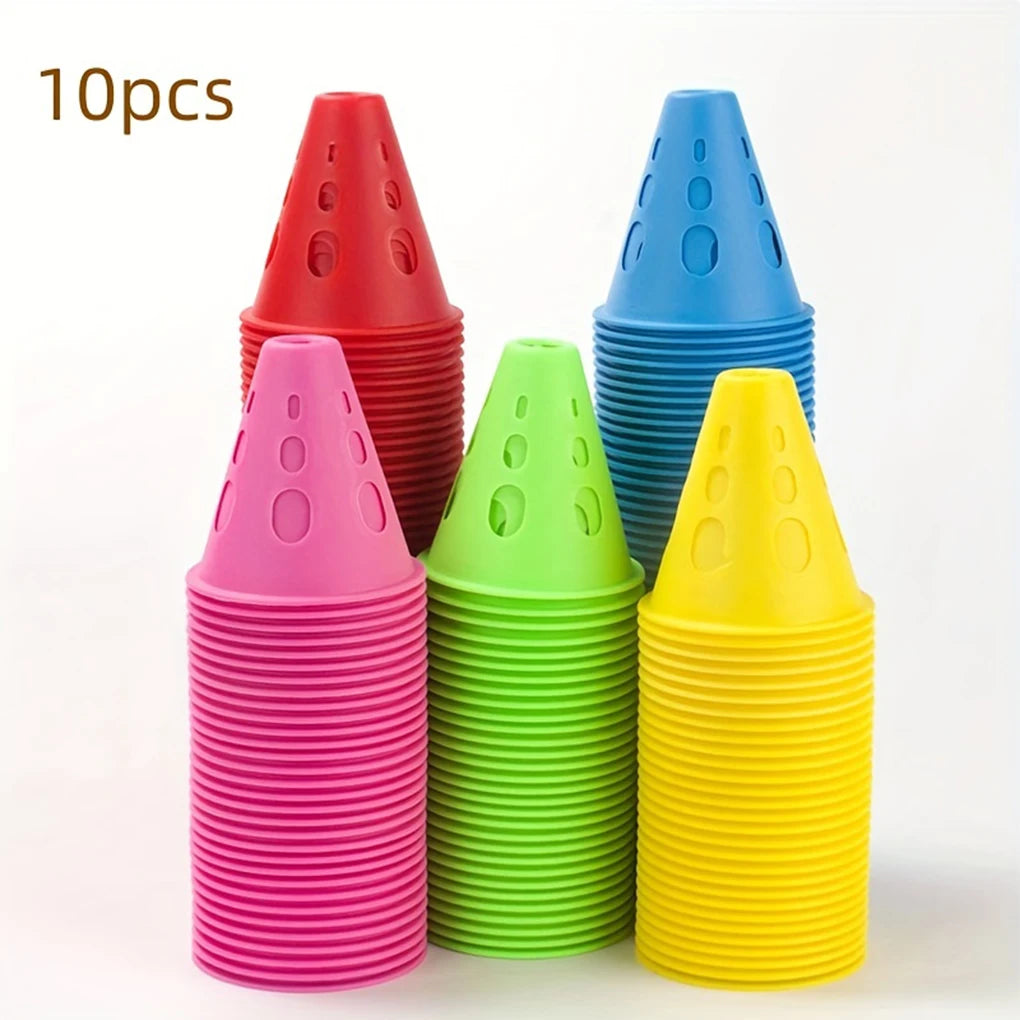 10pcs Plastic Marking Training Road Cone Traffic Control Solution For Soccer Training And Stadium pink