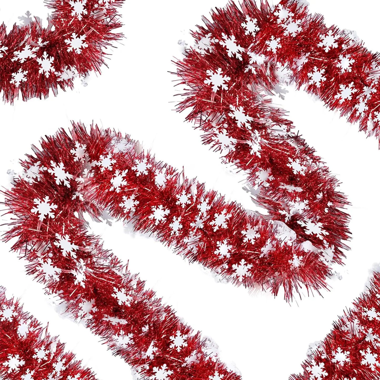 2M Christmas Snowflake Tinsel Garland