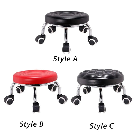 Small Rolling Salon Stool Movable Lazy Housework Stools Furniture Gift Beauty Stool Low Stool for Barber shop Fitness sport