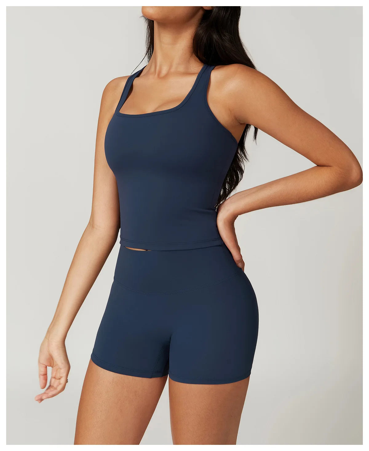 Two Pieces Fitness Yoga Set Women Gym Push Up Running Sportswear Female High Waist Tracksuits Workout Clothers Athletic Wear
