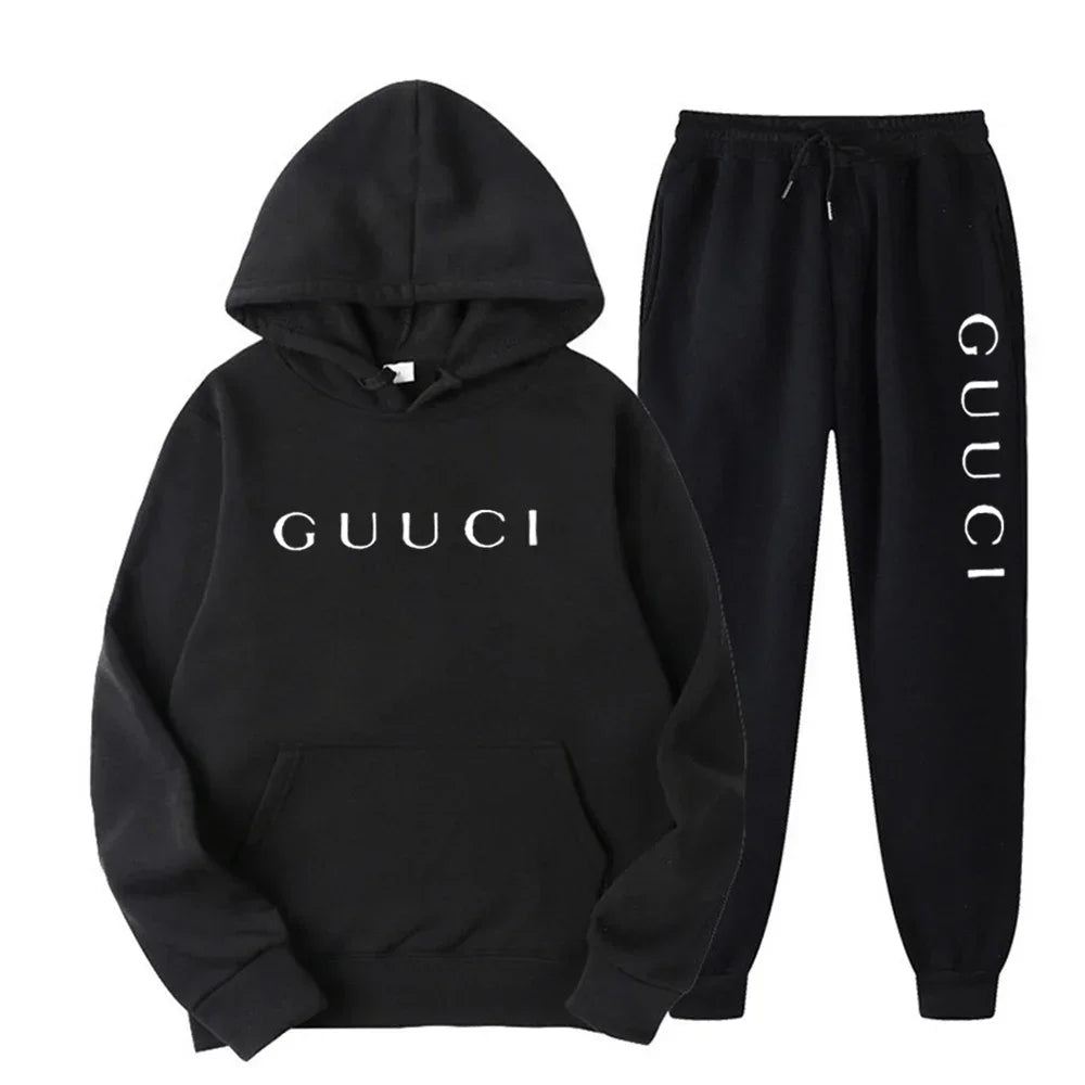 men's and women's hoodie + jogging pants two-piece set