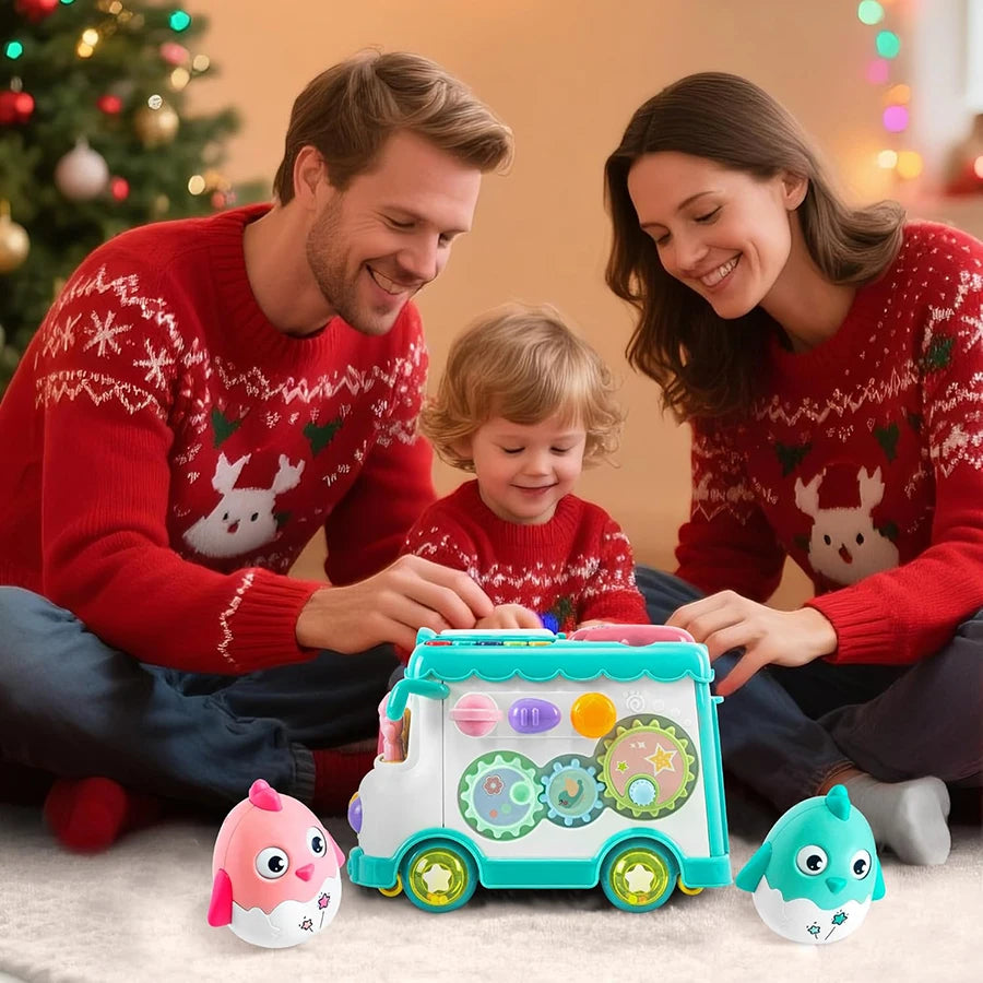 Montessori Educational Toys Baby Musical Bus