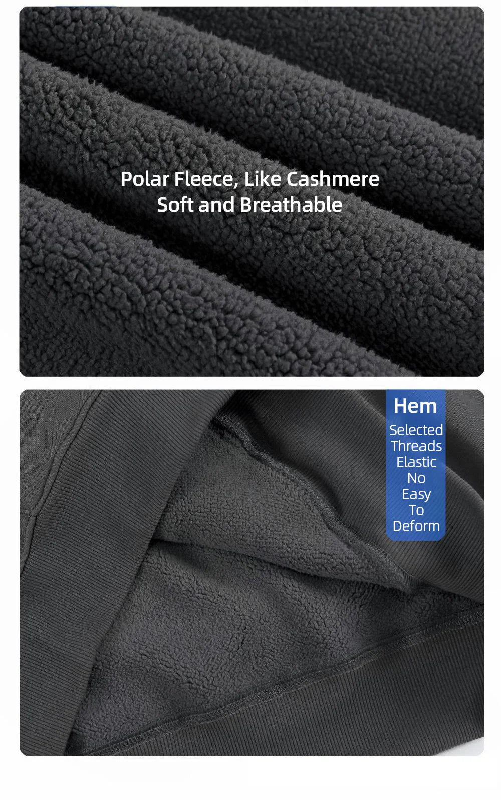 Men Thickened Tight Polar Fleece Pullover Hoodie Women Sweatshirt