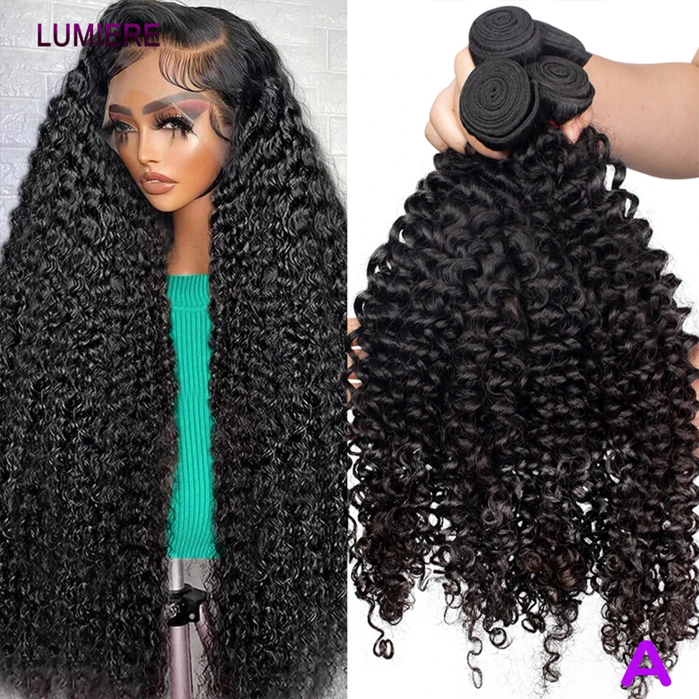 Afro Kinky Deep Curly Human Hair Bundle 100% Virgin Human Hair Unprocessed Hair Extension Top Quality Wholeasle 18A Double Weft