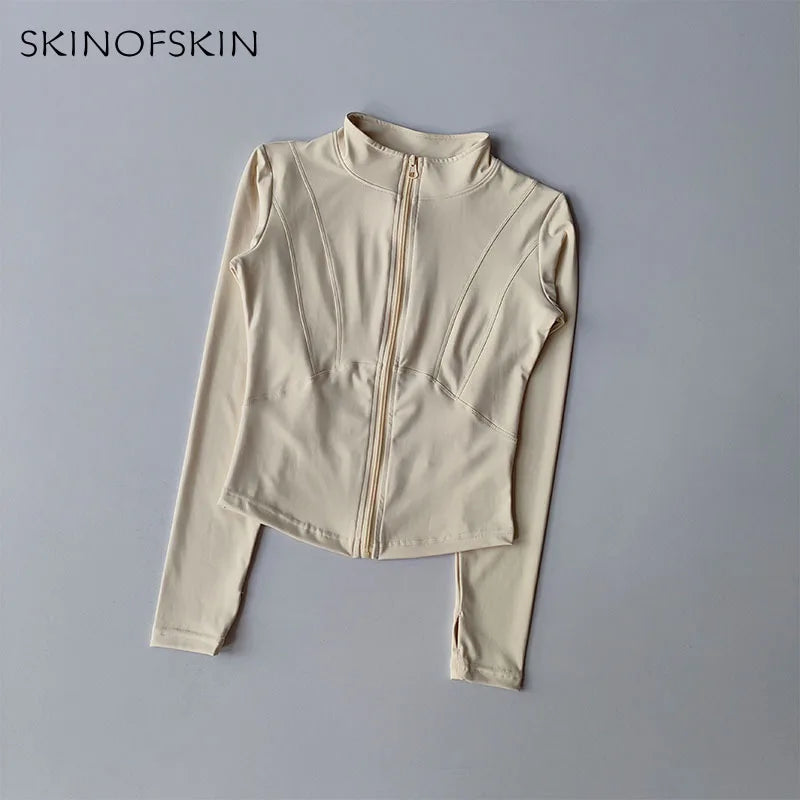 New Yoga Coat Women's Professional Speed Drying Sports Running and Cycling Coat T-Shirt Clothing Long Sleeve Fitness Top Suit
