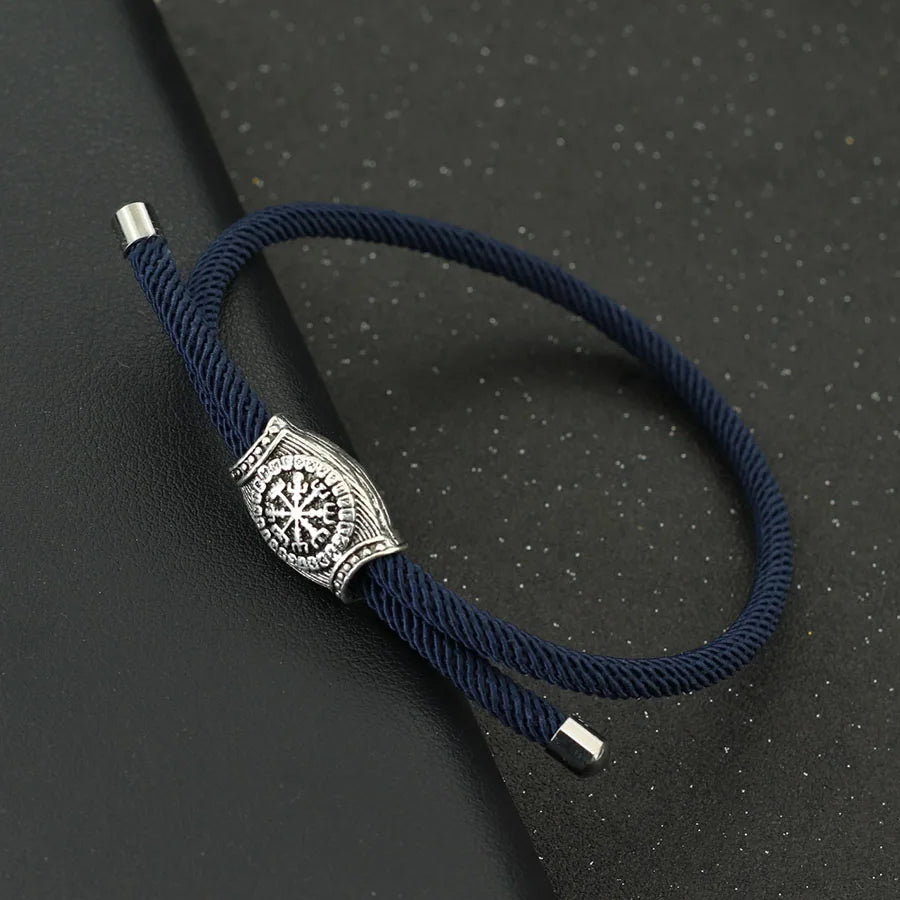 Retro Mens Viking Bracelet Handmade Adjustable Rope Bracelet