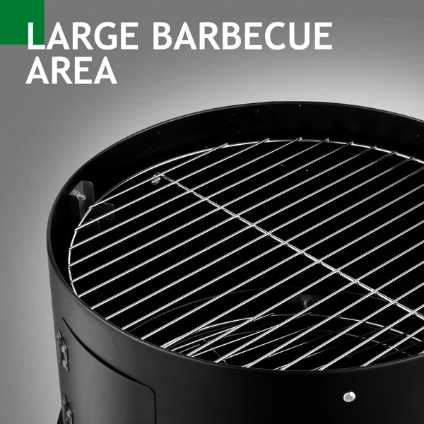 80*41*48cm Iron Spray Smoker Carbon Grill Black