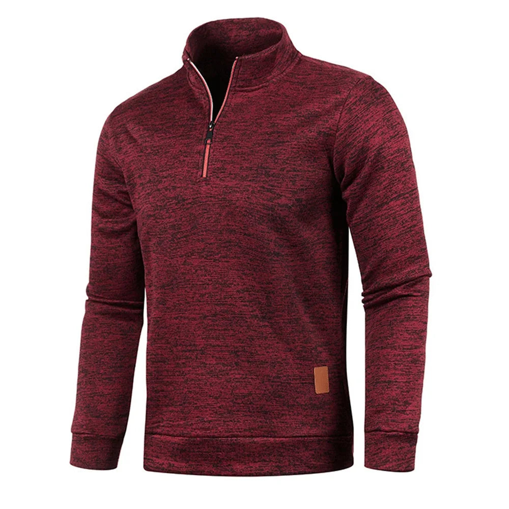 Men Sweatshirts Spring Thicker Pullover Half Zipper Pullover