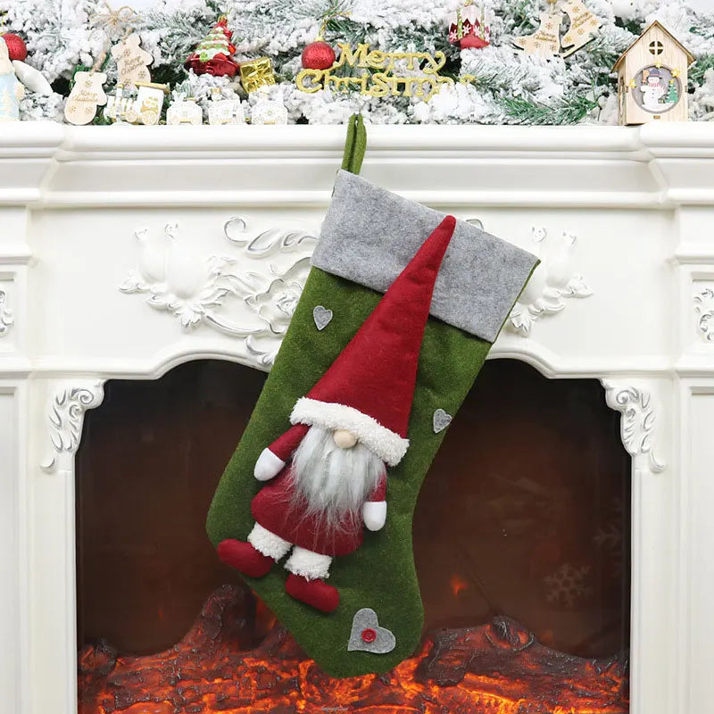 Christmas Stocking Gift Candy Bag Large 2025 New Year Oversize Sock