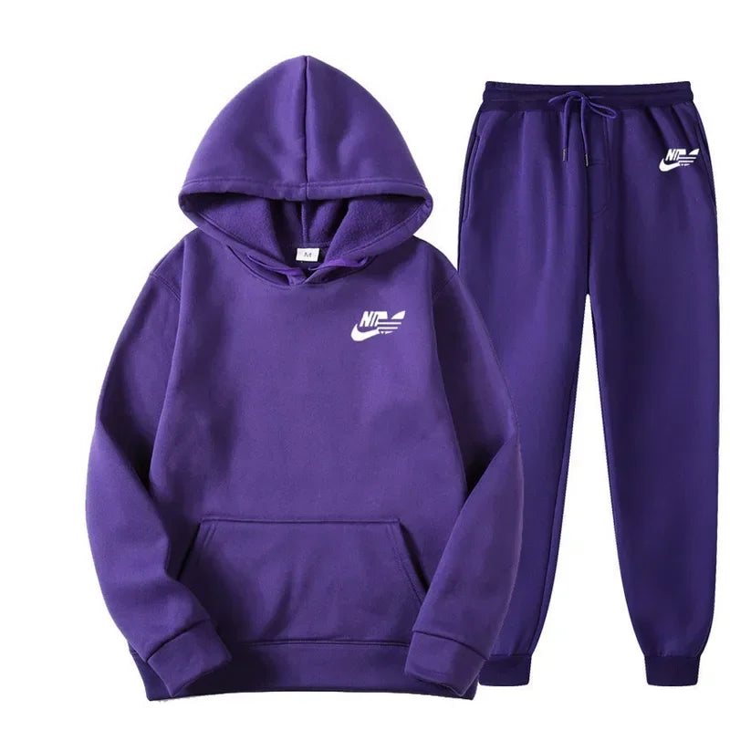 Two Piece Sets Sweatshirts Men Women Street Los Fashion Printed Sports Suit
