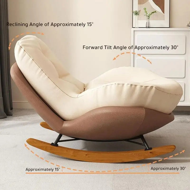 Rocking Chair, Glider Rocking Chair for Living Room, Indoor Rocking Chair with Padded Seat, Reading Chair for Bedroom