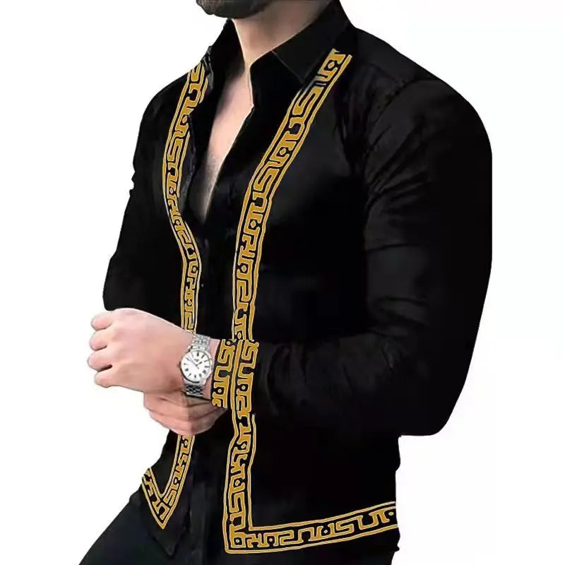 Long sleeve casual printed shirt