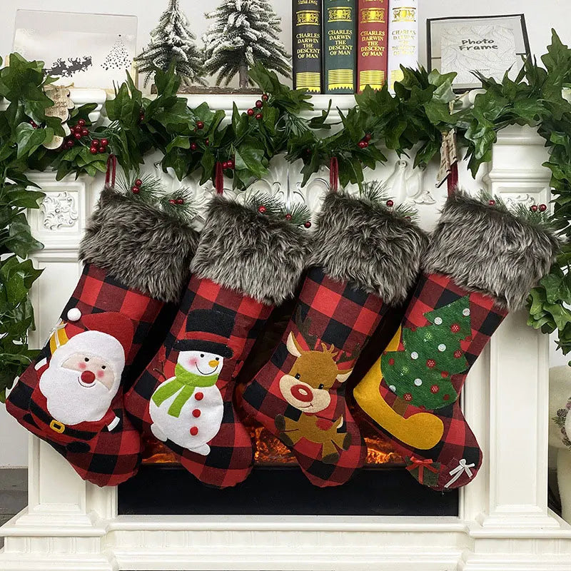 Christmas Stocking Gift Candy Bag Large 2025 New Year Oversize Sock