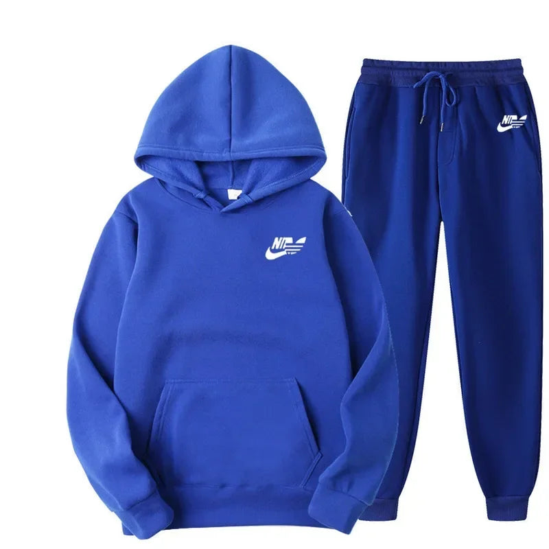 Two Piece Sets Sweatshirts Men Women Street Los Fashion Printed Sports Suit