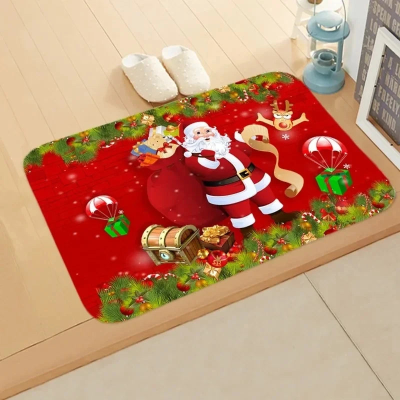 Christmas Door Mat Santa Claus Outdoor Carpet Merry Christmas Decorations Home  Navidad Xmas Ornament New Year 2026 Decoration