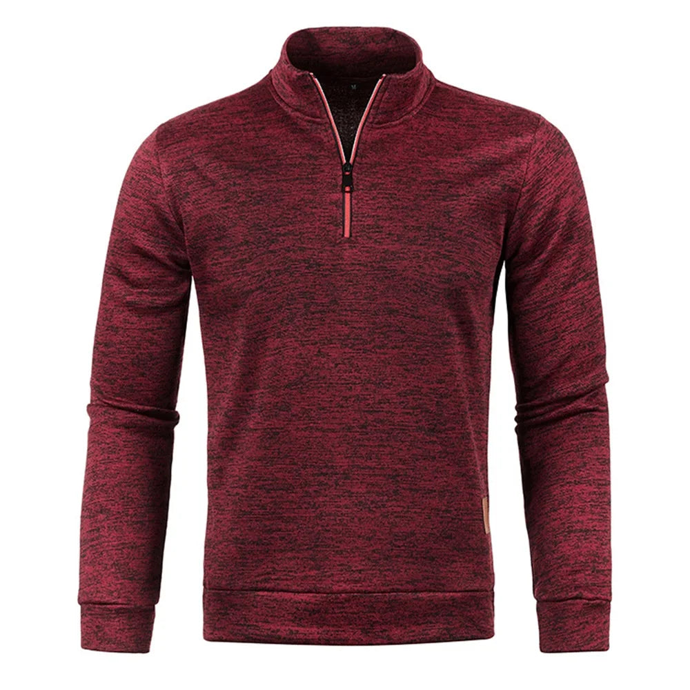 Men Sweatshirts Spring Thicker Pullover Half Zipper Pullover