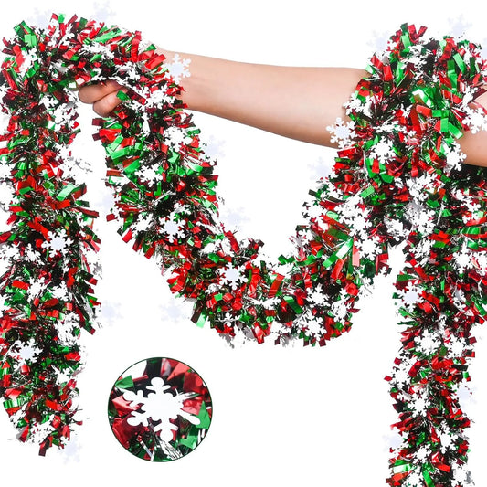 2M Christmas Snowflake Tinsel Garland