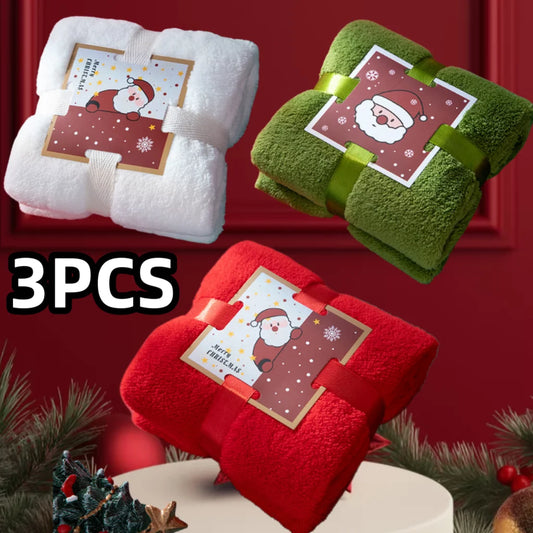 3Pcs Christmas Towel, Face Towel, Souvenir, Christmas Gift Towel, Creative Gift, Soft and Highly Absorbent Pure Cotton Material, Perfect for Bathroom Holiday Decoration, Christmas Decoration, Christmas Decorations