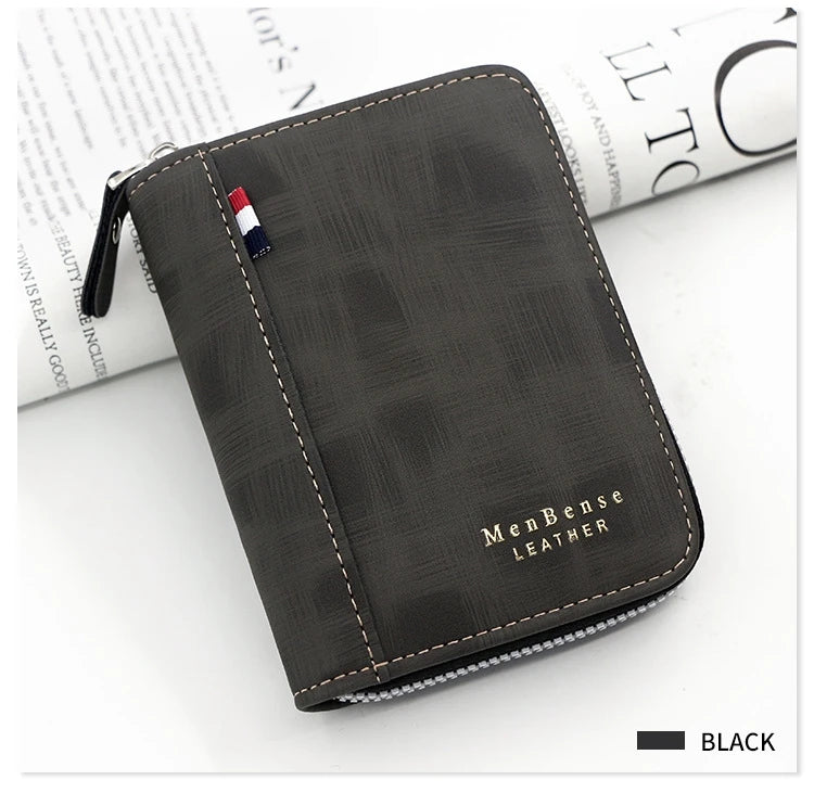 Men's Wallet Made Of Leather Wax Oil Skin Purse For Men Coin Purse