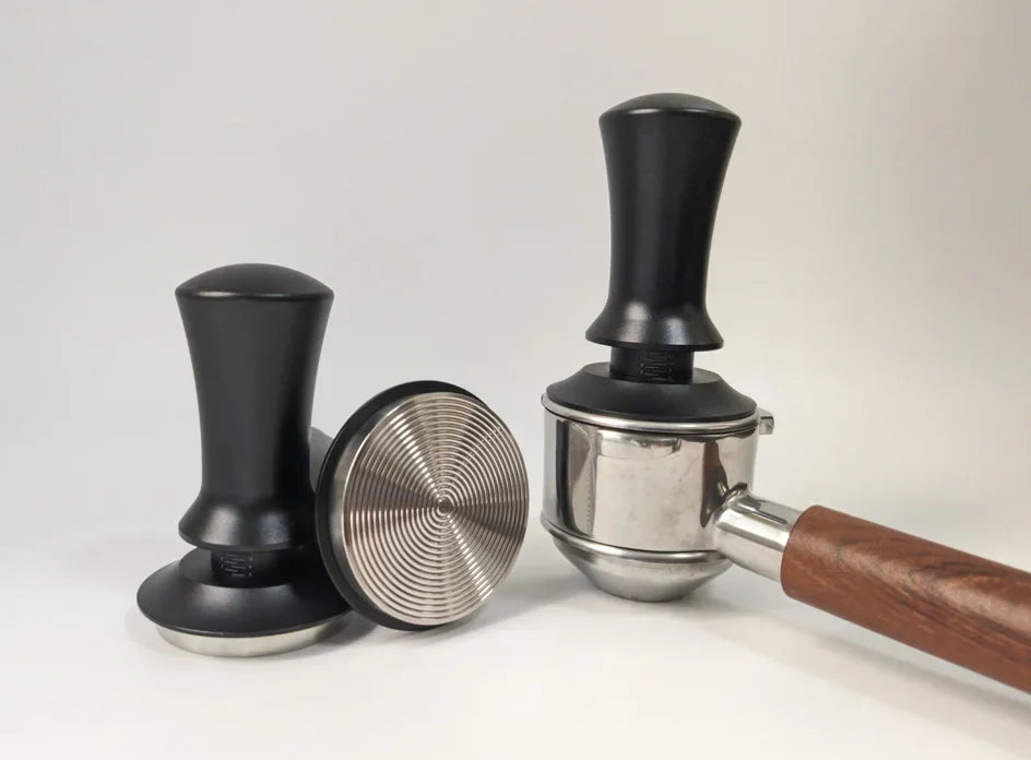 Coffee Tamper 54mm Ripple Base Espresso Tamper Barista Spring Loaded Coffee Tamper with Depth indication Tampers 51mm 53mm 58mm