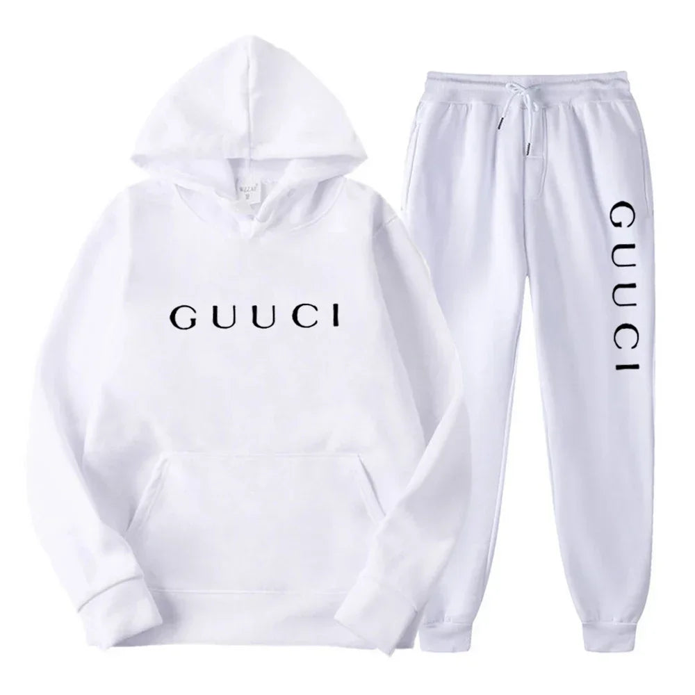 men's and women's hoodie + jogging pants two-piece set
