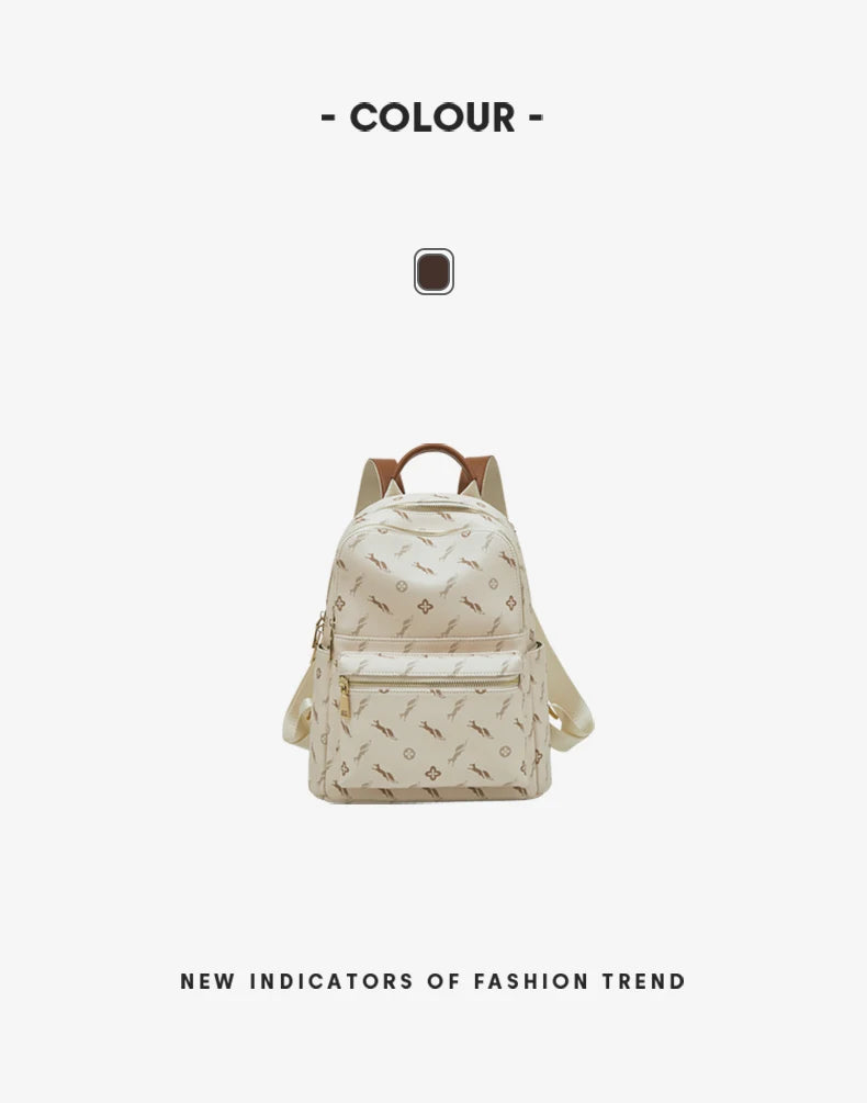 FOXER Women Travel Rucksack Female Casual Monogram Backpack