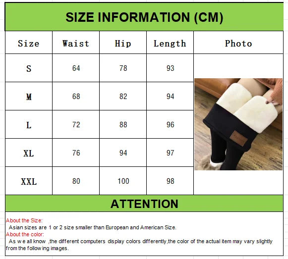 Winter Thicken Warm Leggings Women