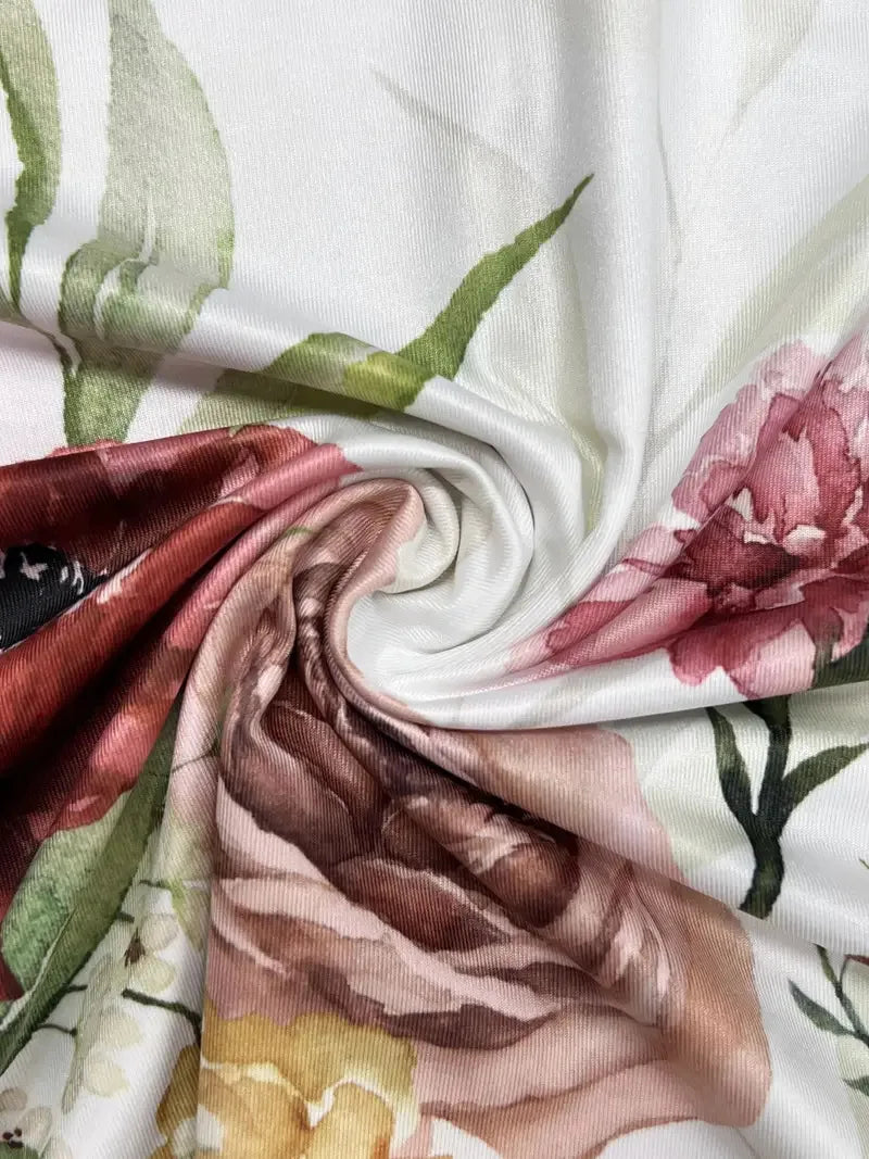 Casual V-neck Sleeveless Floral Print Long Dress For Women Half Sleeve Short Cardigan Suit Loose Midi Dresses Elegant Sets