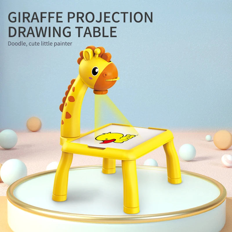 Electric deer projection drawing board multi-functional writing board learning drawing can erase coloring educational toys