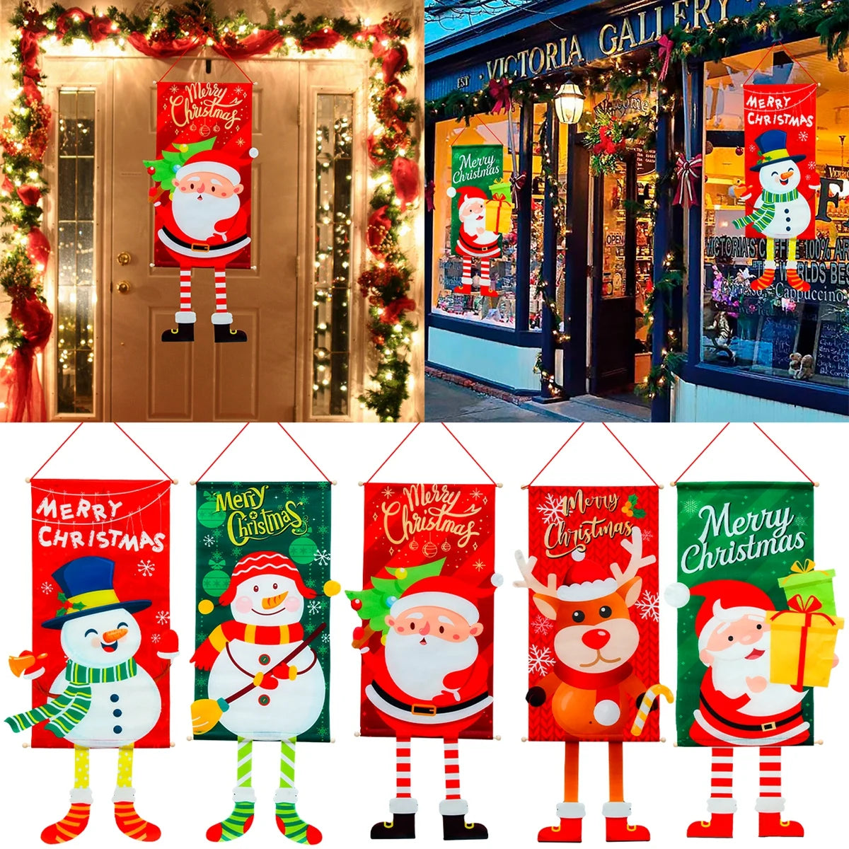 Christmas Hanging Flag Merry Christmas Decoration